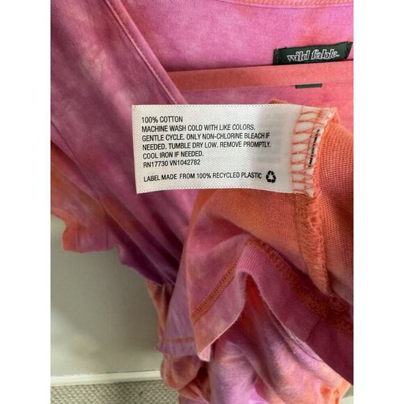 Wild Fable Women's Short Sleeve T-shirt Dress VNeck Knee Length SMALL - Picture 3 of 4